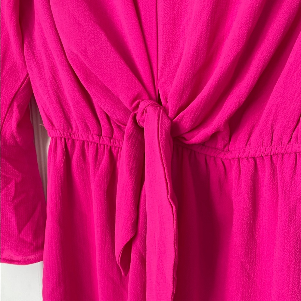 She + Sky Fuchsia Long Sleeve Romper M - Picture 4 of 5